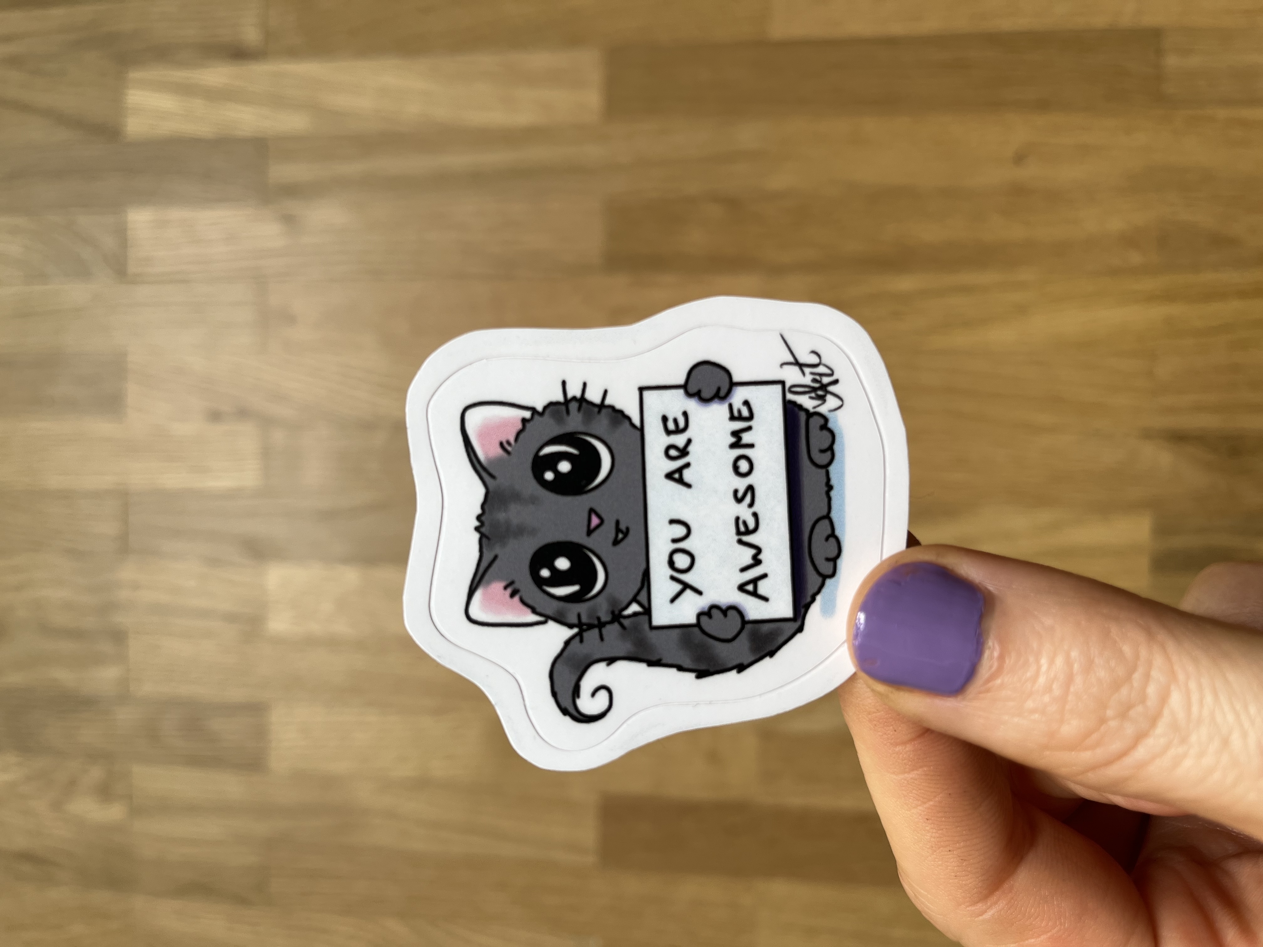 Awesome Cat - Motivationssticker